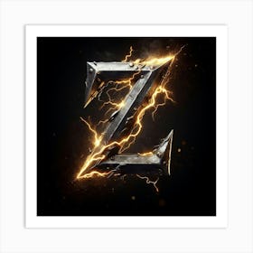 Lightning Z Art Print