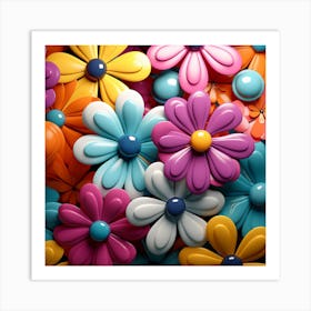 Colorful Flowers 27 Art Print