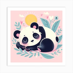 Cute Panda Art Print