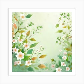 Spring Flowers Background 2 Art Print