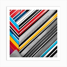 Abstract Striped Pattern Art Print