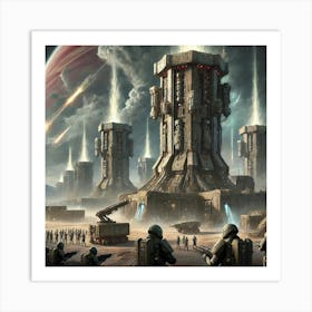 Venusian Enclave Defensive Towers Converted Art Print