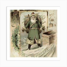 Vintage Christmas 2 3 1 Art Print