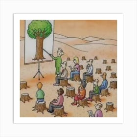 Cartoons About Trees Art Print