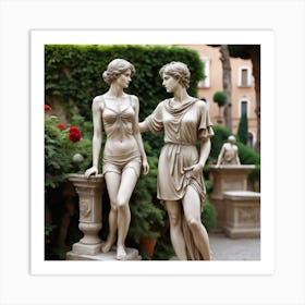 Two Statues — Stock Photo Art Print