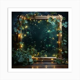 Frame With Fairy Lights Art Print