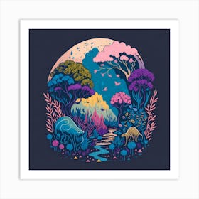 Forest In The Night Art Print
