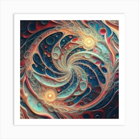 Interstellar laser light line pattern abstract art 21 Art Print