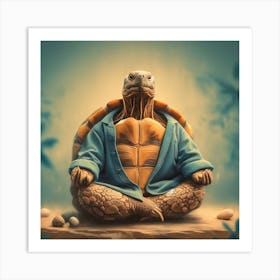 Meditating Turtle Art Print