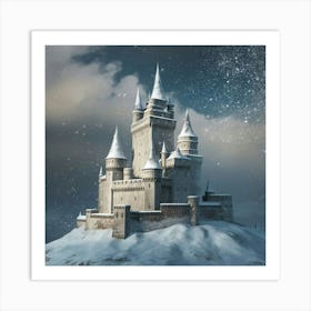 Snowy Castle Art Print