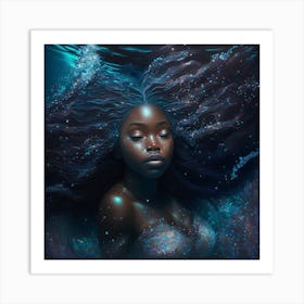 Underwater Woman Art Print