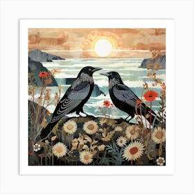 Bird In Nature Raven 4 Art Print