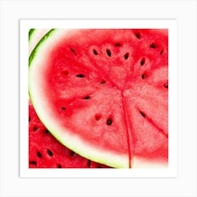 Close Up Of Watermelon Slices Art Print