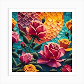 Roses In The Sun Art Print