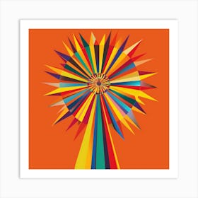 Colorful Sunburst Art Print