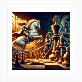 Knights Of Chess5 Art Print