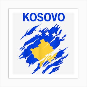 Kosovare Kosovar Flag Art Print