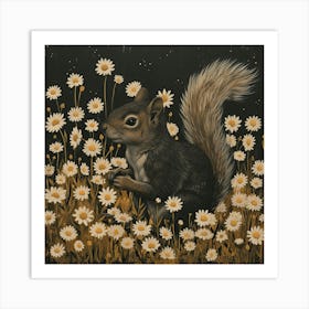 Squirrel Fairycore Painting 4 Art Print