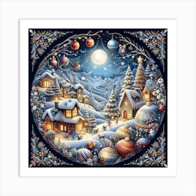 Christmas Village 1 Art Print