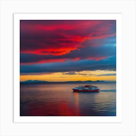 Sunset On The Sea 3 Art Print