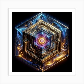 Geometric Cube Art Print