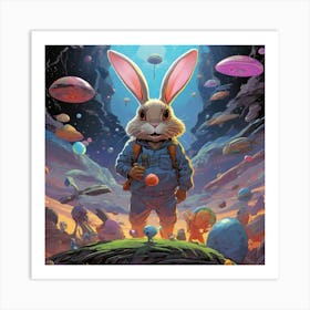 Space Bunny Art Print