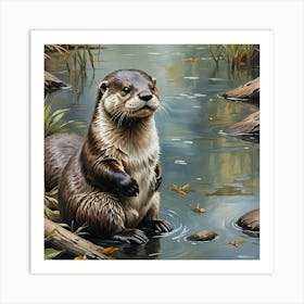 Otter Art Print