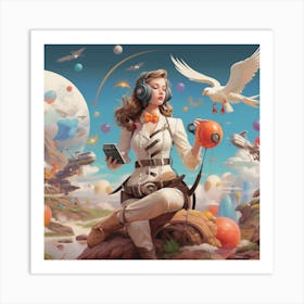 Space Girl Art Print