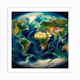 A world map 3 Art Print