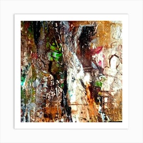 Abstract Painting, Impressionist Painting, Acrylic On Canvas, Brown Color Art Print