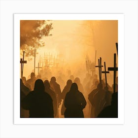 Crucifixion Stock Videos & Royalty-Free Footage Art Print