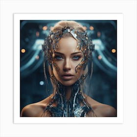 Futuristic Woman 17 Art Print