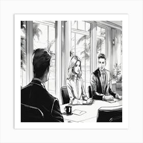 Business Meeting Art Print