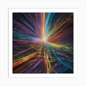 Abstract Colorful Space Background Art Print