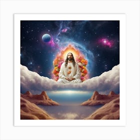 Jesus In The Clouds 3 Art Print