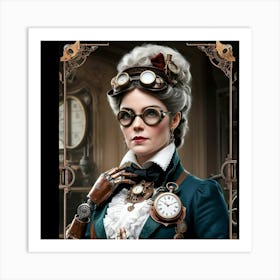 Steampunk Woman 1 Art Print