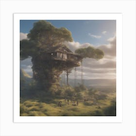 Tree House 2 Art Print