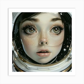 Girl In Space 2 Art Print