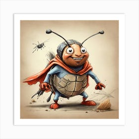 Super Hero Turtle Art Print