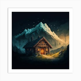 Cabin In The Woods Art Print