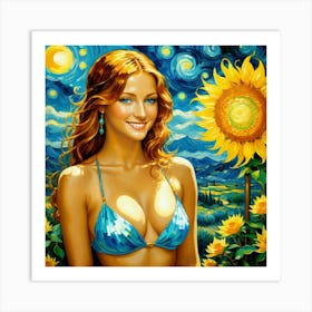 Sunflowers In The Sky hjh Art Print