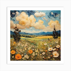 Blooming meadow 1 Art Print