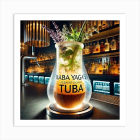 A Fusion Drink Named Baba Yaga’S Tuba, A Russian Art Print