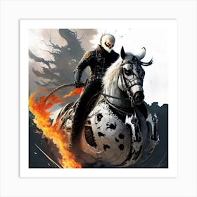 Man Riding A Horse Art Print