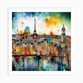 Cityscape Of Paris - Skyline View Art Print