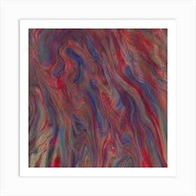 Abstract Red And Blue Swirls Art Print