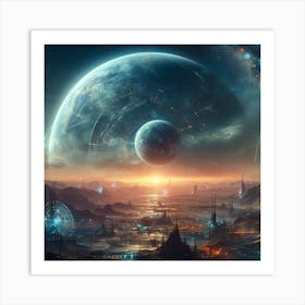 Future worlds Art Print