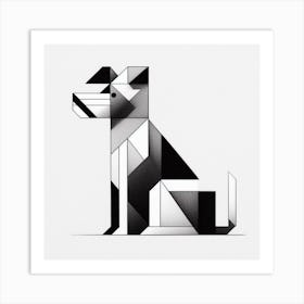 Geometric Dog 1 Art Print