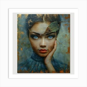 'The Girl With Blue Eyes' Art Print