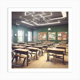 Classroom Interior Art Print